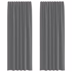 vidaXL Voile Curtains 2 pcs net curtain sheer curtain - dark grey, 140 x 260 cm