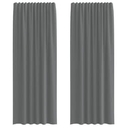 vidaXL Voile Curtains 2 pcs net curtain sheer curtain - dark grey, 140 x 260 cm