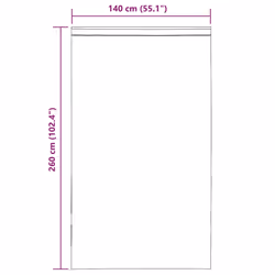 vidaXL Voile Curtains 2 pcs net curtain sheer curtain - dark grey, 140 x 260 cm - Additional view 8