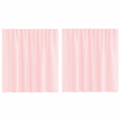 vidaXL Voile Curtains 2 pcs net curtain sheer curtain - light pink, 140 x 140 cm