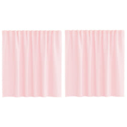 vidaXL Voile Curtains 2 pcs net curtain sheer curtain - light pink, 140 x 140 cm