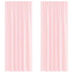 vidaXL Voile Curtains 2 pcs net curtain sheer curtain - light pink, 140 x 245 cm