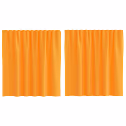 vidaXL Voile Curtains 2 pcs net curtain sheer curtain - orange, 140 x 140 cm