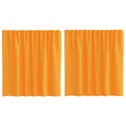 vidaXL Voile Curtains 2 pcs net curtain sheer curtain - orange, 140 x 140 cm