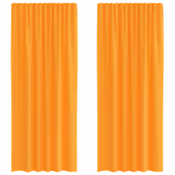 vidaXL Voile Curtains 2 pcs net curtain sheer curtain - orange, 140 x 225 cm