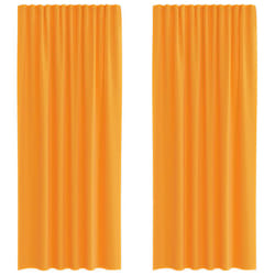 vidaXL Voile Curtains 2 pcs net curtain sheer curtain - orange, 140 x 225 cm