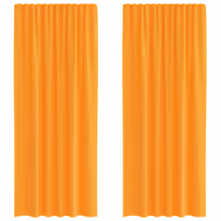 vidaXL Voile Curtains 2 pcs net curtain sheer curtain - orange, 140 x 245 cm
