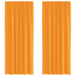 vidaXL Voile Curtains 2 pcs net curtain sheer curtain - orange, 140 x 245 cm