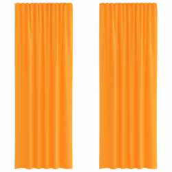 vidaXL Voile Curtains 2 pcs net curtain sheer curtain - orange, 140 x 260 cm