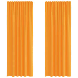 vidaXL Voile Curtains 2 pcs net curtain sheer curtain - orange, 140 x 260 cm