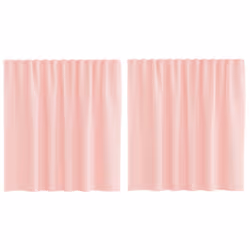 vidaXL Voile Curtains 2 pcs net curtain sheer curtain - pink, 140 x 140 cm
