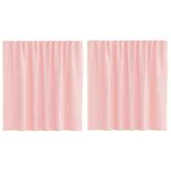 vidaXL Voile Curtains 2 pcs net curtain sheer curtain - pink, 140 x 140 cm