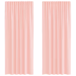 vidaXL Voile Curtains 2 pcs net curtain sheer curtain - pink, 140 x 225 cm