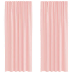 vidaXL Voile Curtains 2 pcs net curtain sheer curtain - pink, 140 x 225 cm