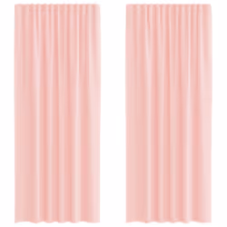 vidaXL Voile Curtains 2 pcs net curtain sheer curtain - pink, 140 x 245 cm