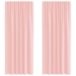 vidaXL Voile Curtains 2 pcs net curtain sheer curtain - pink, 140 x 245 cm