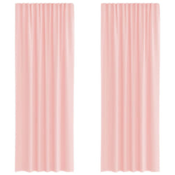 vidaXL Voile Curtains 2 pcs net curtain sheer curtain - pink, 140 x 260 cm