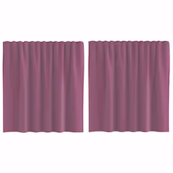 vidaXL Voile Curtains 2 pcs net curtain sheer curtain - purple, 140 x 140 cm