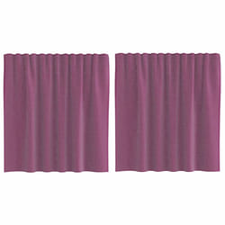 vidaXL Voile Curtains 2 pcs net curtain sheer curtain - purple, 140 x 140 cm