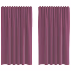 vidaXL Voile Curtains 2 pcs net curtain sheer curtain - purple, 140 x 175 cm