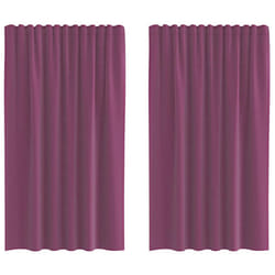 vidaXL Voile Curtains 2 pcs net curtain sheer curtain - purple, 140 x 175 cm