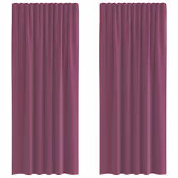vidaXL Voile Curtains 2 pcs net curtain sheer curtain - purple, 140 x 225 cm