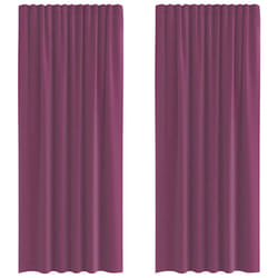 vidaXL Voile Curtains 2 pcs net curtain sheer curtain - purple, 140 x 225 cm