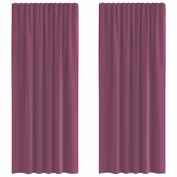 vidaXL Voile Curtains 2 pcs net curtain sheer curtain - purple, 140 x 245 cm