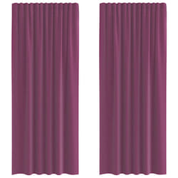 vidaXL Voile Curtains 2 pcs net curtain sheer curtain - purple, 140 x 245 cm
