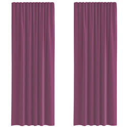 vidaXL Voile Curtains 2 pcs net curtain sheer curtain - purple, 140 x 260 cm
