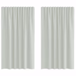 vidaXL Voile Curtains 2 pcs net curtain sheer curtain - light grey, 140 x 175 cm