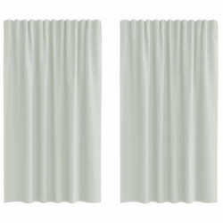 vidaXL Voile Curtains 2 pcs net curtain sheer curtain - light grey, 140 x 175 cm