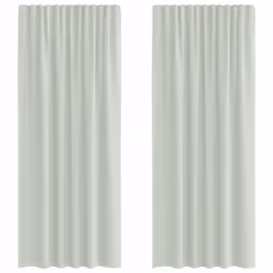 vidaXL Voile Curtains 2 pcs net curtain sheer curtain - light grey, 140 x 225 cm