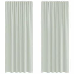 vidaXL Voile Curtains 2 pcs net curtain sheer curtain - light grey, 140 x 225 cm