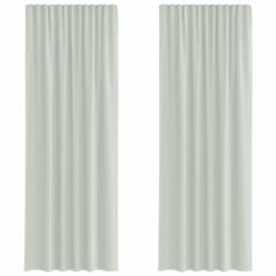 vidaXL Voile Curtains 2 pcs net curtain sheer curtain - light grey, 140 x 260 cm