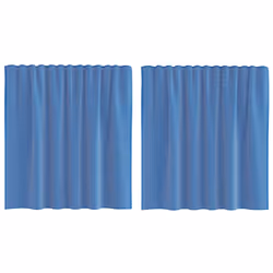 vidaXL Voile Curtains 2 pcs net curtain sheer curtain - royal blue, 140 x 140 cm