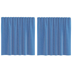 vidaXL Voile Curtains 2 pcs net curtain sheer curtain - royal blue, 140 x 140 cm