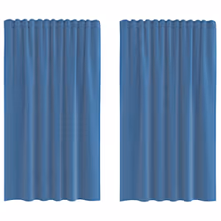 vidaXL Voile Curtains 2 pcs net curtain sheer curtain - royal blue, 140 x 175 cm