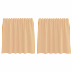 vidaXL Voile Curtains with Loops 2 pcs Sand 140x140 cm net curtain