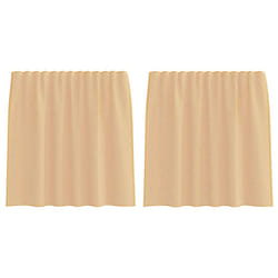 vidaXL Voile Curtains with Loops 2 pcs Sand 140x140 cm net curtain