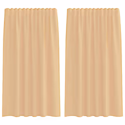 vidaXL Voile Curtains with Loops 2 pcs Sand 140x175 cm net curtain