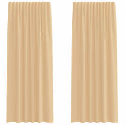 vidaXL Voile Curtains with Loops 2 pcs Sand 140x225 cm net curtain