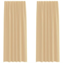vidaXL Voile Curtains with Loops 2 pcs Sand 140x225 cm net curtain