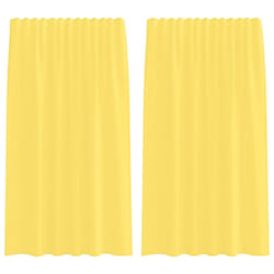 vidaXL Voile Curtains with Loops 2 pcs Yellow 140x175 cm net curtain