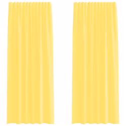 vidaXL Voile Curtains with Loops 2 pcs Yellow 140x245 cm net curtain