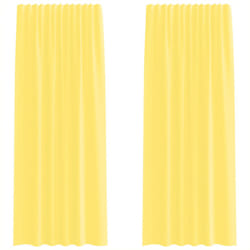 vidaXL Voile Curtains with Loops 2 pcs Yellow 140x245 cm net curtain