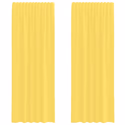 vidaXL Voile Curtains with Loops 2 pcs Yellow 140x260 cm net curtain