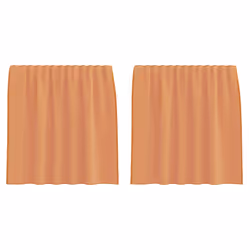 vidaXL Voile Curtains with Loops 2 pcs Terracotta 140x140 cm net curtain