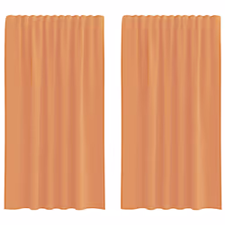 vidaXL Voile Curtains with Loops 2 pcs Terracotta 140x175 cm net curtain