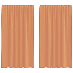 vidaXL Voile Curtains with Loops 2 pcs Terracotta 140x175 cm net curtain